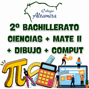 2BACH: LOTE COMPLETO Opción Ciencias + Matemáticas II + Dibujo Técnico + Ciencias de la Computación